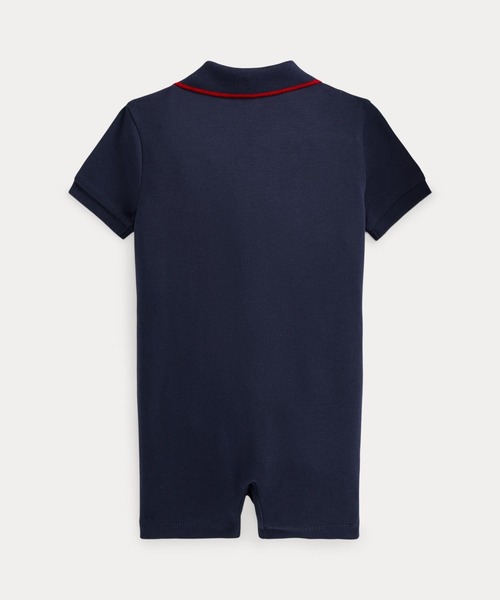 POLO RALPH LAUREN CHILDRENSWEAR（ポロ ラルフ ローレン チルドレンズウェア）の「ソフト コットン ポロ ショートオール（ロンパース・キッズ・ネイビー系1・12M/6M/3M/9M）」の4枚目の写真