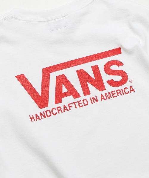 VANS（バンズ）の「VANS/ヴァンズ Handcrafted in America S/S T-Shirts 半袖バックロゴＴシャツ（Tシャツ/カットソー・メンズ・ブラック/ホワイト×レッド/ホワイト×ブラック・S/M/L）」の9枚目の写真