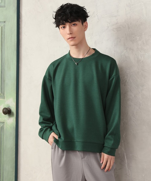 TopIsm（トップイズム）の「【2023】ダンボールニット オーバーサイズ　クルーネック スウェット（スウェット・メンズ・ブラック/グレー/オフホワイト/サックスブルー/グリーン/グレイッシュベージュ・M/L）」の5枚目の写真