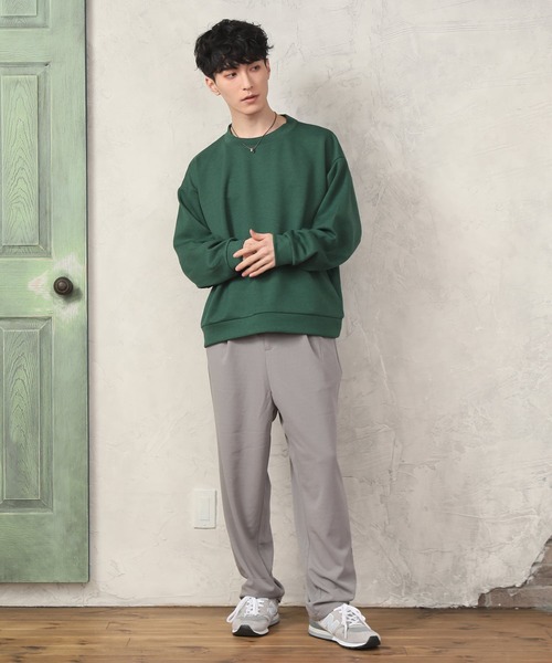 TopIsm（トップイズム）の「【2023】ダンボールニット オーバーサイズ　クルーネック スウェット（スウェット・メンズ・ブラック/グレー/オフホワイト/サックスブルー/グリーン/グレイッシュベージュ・M/L）」の14枚目の写真