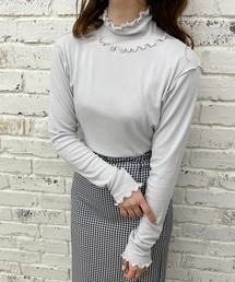 one after another NICE CLAUP（ワンアフターアナザーナイスクラップ）の「重ね着に便利　メローハイネックトップス（Tシャツ/カットソー）」