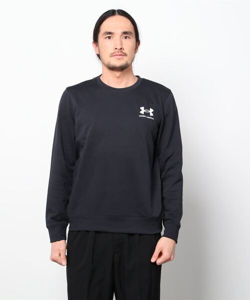 UNDER ARMOUR(アンダーアーマー)の「UAライバルテリー クルー 〈レフトチェスト〉(トレーニング/メンズ)(スウェット・メンズ・ライトグレー/ブラック・XXL/3XL/XL/M/S/L)」の5枚目の写真