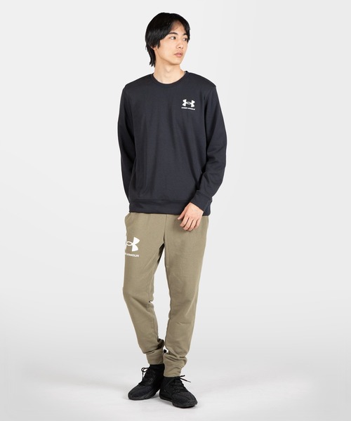 UNDER ARMOUR(アンダーアーマー)の「UAライバルテリー クルー 〈レフトチェスト〉(トレーニング/メンズ)(スウェット・メンズ・ライトグレー/ブラック・XXL/3XL/XL/M/S/L)」の11枚目の写真