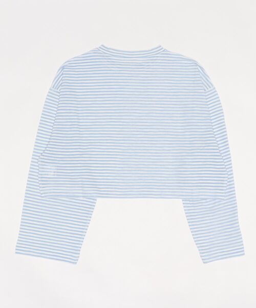 repipi armario（レピピ アルマリオ）の「シアーボーダーショートTシャツ（Tシャツ/カットソー・キッズ・グリーン/ブラック系その他/ブルー系その他/ピンク系その他・MEDIUM/LARGE）」の5枚目の写真