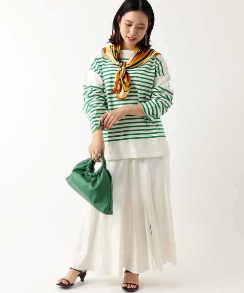 Simplicite（サンプリシテ）の「ギャザートラペーズバッグ◆（ハンドバッグ・レディース・ホワイト/ブラック/グリーン・FREE）」の20枚目の写真