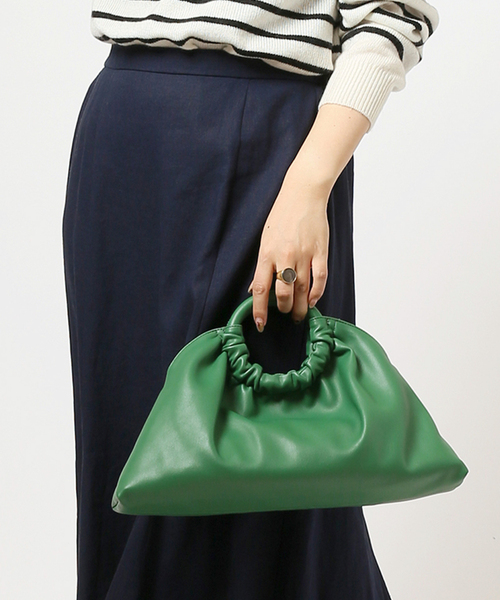 Simplicite（サンプリシテ）の「ギャザートラペーズバッグ◆（ハンドバッグ・レディース・ホワイト/ブラック/グリーン・FREE）」の19枚目の写真