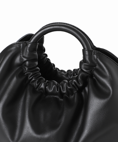 Simplicite（サンプリシテ）の「ギャザートラペーズバッグ◆（ハンドバッグ・レディース・ホワイト/ブラック/グリーン・FREE）」の12枚目の写真