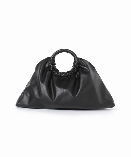 Simplicite（サンプリシテ）の「ギャザートラペーズバッグ◆（ハンドバッグ・レディース・ホワイト/ブラック/グリーン・FREE）」の9枚目の写真