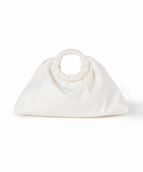 Simplicite（サンプリシテ）の「ギャザートラペーズバッグ◆（ハンドバッグ・レディース・ホワイト/ブラック/グリーン・FREE）」の7枚目の写真