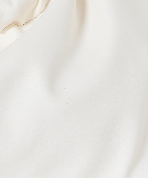 Simplicite（サンプリシテ）の「ギャザートラペーズバッグ◆（ハンドバッグ・レディース・ホワイト/ブラック/グリーン・FREE）」の6枚目の写真