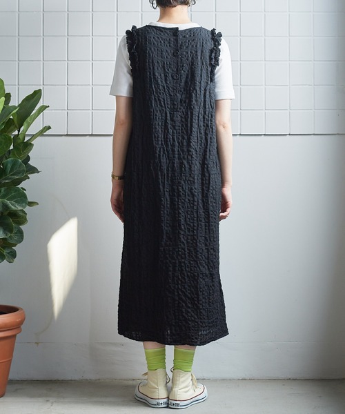 tys　bulle de savon ノースリーブロングワンピース bulle de savon（ビュルデサボン）の「Shadow check ノースリーブ