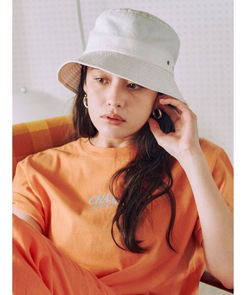 Ungrid（アングリッド）の「配色ステッチバケットハット（ハット・レディース・ブラック/ベージュ/オフホワイト・FREE）」の2枚目の写真