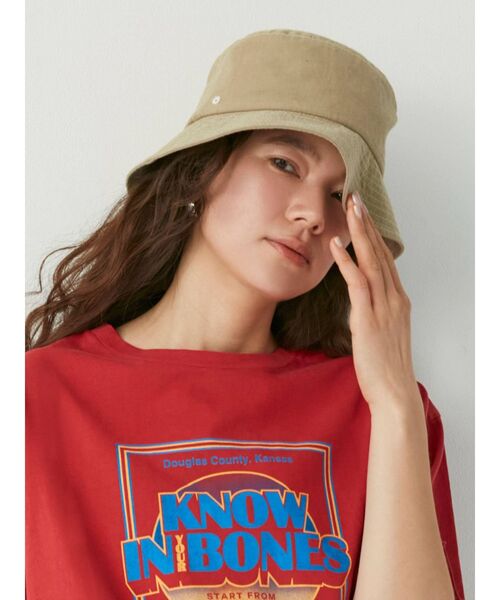 Ungrid（アングリッド）の「配色ステッチバケットハット（ハット・レディース・ブラック/ベージュ/オフホワイト・FREE）」の13枚目の写真