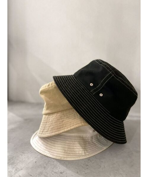 Ungrid（アングリッド）の「配色ステッチバケットハット（ハット・レディース・ブラック/ベージュ/オフホワイト・FREE）」の19枚目の写真