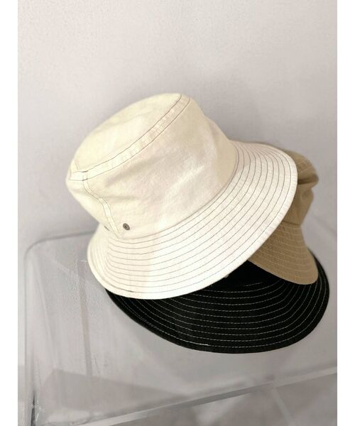 Ungrid（アングリッド）の「配色ステッチバケットハット（ハット・レディース・ブラック/ベージュ/オフホワイト・FREE）」の22枚目の写真