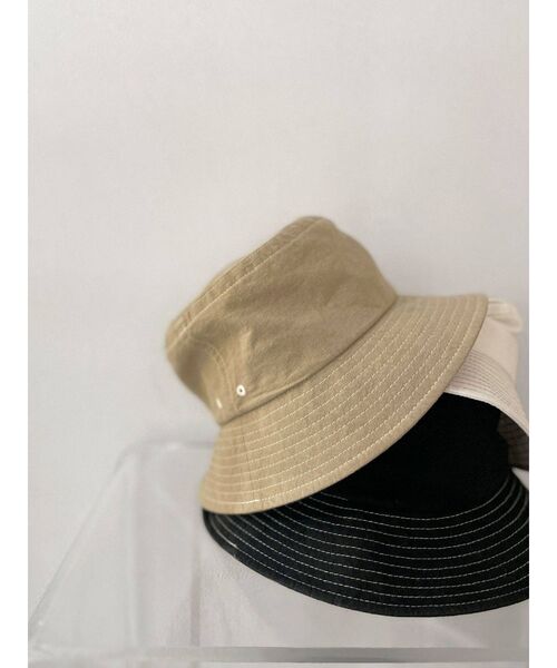 Ungrid（アングリッド）の「配色ステッチバケットハット（ハット・レディース・ブラック/ベージュ/オフホワイト・FREE）」の14枚目の写真