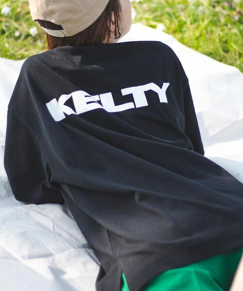 KELTY（ケルティ）の「KELTY（ケルティ）別注ロゴTシャツ#（WEB限定カラー）（Tシャツ/カットソー・レディース・レッド/ブラック/ベージュ/ホワイト/ダークグレー/ネイビー/ケリー/ナチュラル・M/L）」の3枚目の写真