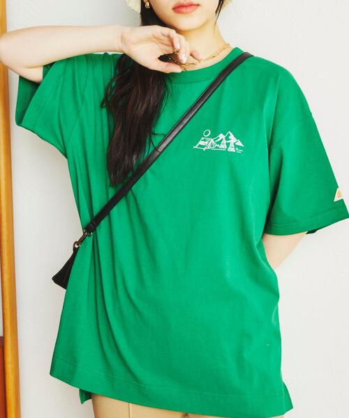 KELTY（ケルティ）の「KELTY（ケルティ）別注ロゴTシャツ#（WEB限定カラー）（Tシャツ/カットソー・レディース・レッド/ブラック/ベージュ/ホワイト/ダークグレー/ネイビー/ケリー/ナチュラル・M/L）」の9枚目の写真