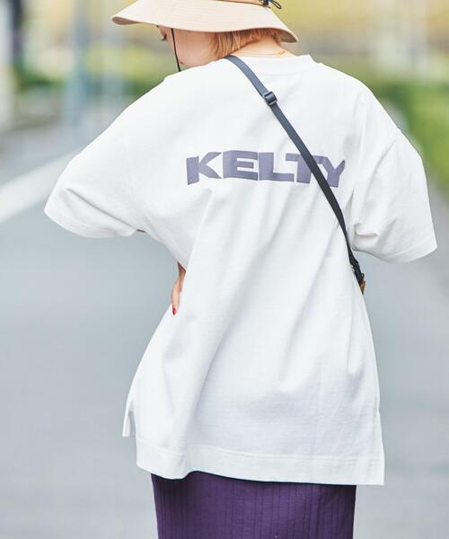 KELTY（ケルティ）の「KELTY（ケルティ）別注ロゴTシャツ#（WEB限定カラー）（Tシャツ/カットソー・レディース・レッド/ブラック/ベージュ/ホワイト/ダークグレー/ネイビー/ケリー/ナチュラル・M/L）」の17枚目の写真