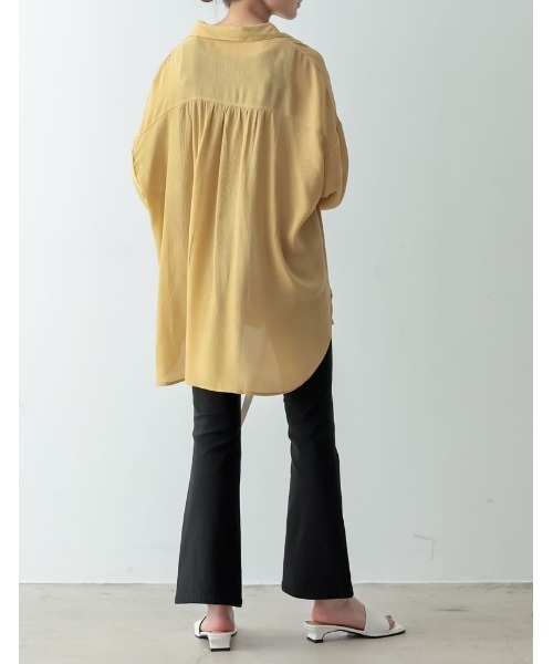 Re:EDIT（リエディ）の「[神山まりあさん着用][2023S/S COLLECTION]ラク伸びストレッチハイウエストセミフレアパンツ（その他パンツ・レディース・ブラック・LARGE/SMALL/AM/AS/MEDIUM/TALL）」の11枚目の写真