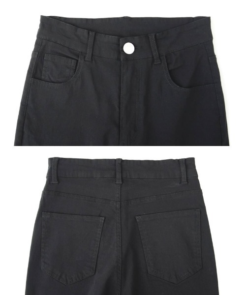 Re:EDIT（リエディ）の「[神山まりあさん着用][2023S/S COLLECTION]ラク伸びストレッチハイウエストセミフレアパンツ（その他パンツ・レディース・ブラック・LARGE/SMALL/AM/AS/MEDIUM/TALL）」の12枚目の写真