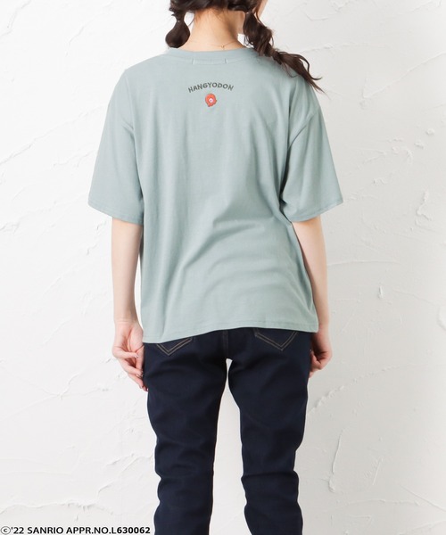 Mac-House(マックハウス)の「サンリオ左胸ワンポイント刺繍Tシャツ(Tシャツ/カットソー・レディース・ホワイト/サックスブルー/ピンク/イエロー/グリーン/オートミール・フリー)」の21枚目の写真