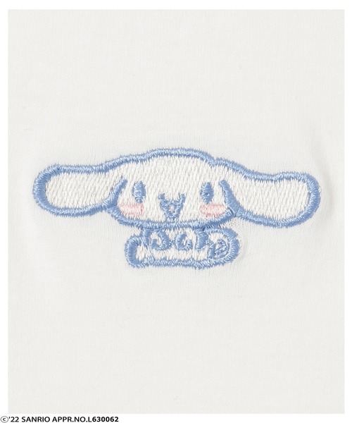 Mac-House(マックハウス)の「サンリオ左胸ワンポイント刺繍Tシャツ(Tシャツ/カットソー・レディース・ホワイト/サックスブルー/ピンク/イエロー/グリーン/オートミール・フリー)」の22枚目の写真