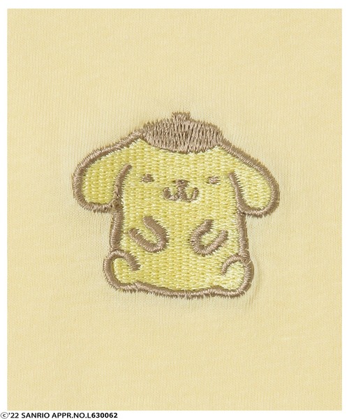 Mac-House(マックハウス)の「サンリオ左胸ワンポイント刺繍Tシャツ(Tシャツ/カットソー・レディース・ホワイト/サックスブルー/ピンク/イエロー/グリーン/オートミール・フリー)」の16枚目の写真
