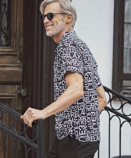 1PIU1UGUALE3 RELAX (ウノピゥウノウグァーレトレ リラックス)の「1PIU1UGUALE3 RELAX(ウノピゥウノウグァーレトレ)スーパーストレッチランダムロゴ半袖ポロシャツ(ポロシャツ・メンズ・ホワイト/ブラック・XL/M/L/S/XXL)」の22枚目の写真