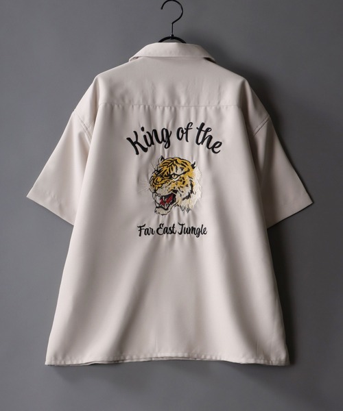 SITRY(シトリー)の「Back stitch Regular collar shirt/バックステッチ レギュラーカラー 半袖シャツ(シャツ/ブラウス・メンズ・ホワイト/ブラック系その他6/ブラック系その他4/ブラック系その他5/ブラック系その他2/ブラック系その他3/ホワイト系その他2/ベージュ系その他/グリーン系その他/ホワイト系その他/ブラック系その他/グリーン/ベージュ/ブラック・LL/M/L)」の11枚目の写真