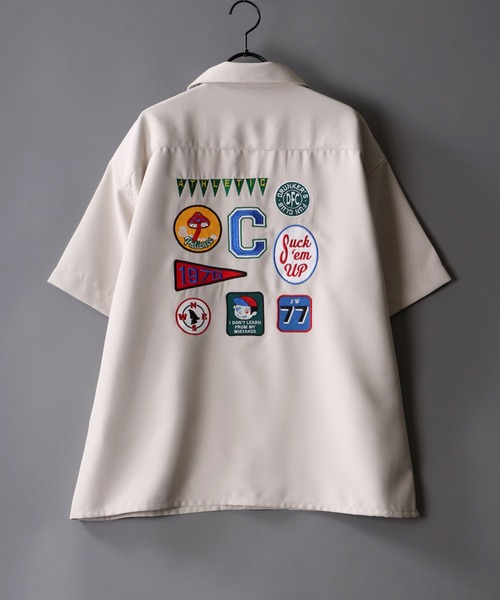 SITRY(シトリー)の「Back stitch Regular collar shirt/バックステッチ レギュラーカラー 半袖シャツ(シャツ/ブラウス・メンズ・ホワイト/ブラック系その他6/ブラック系その他4/ブラック系その他5/ブラック系その他2/ブラック系その他3/ホワイト系その他2/ベージュ系その他/グリーン系その他/ホワイト系その他/ブラック系その他/グリーン/ベージュ/ブラック・LL/M/L)」の12枚目の写真