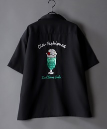 Back stitch Regular collar shirt/バックステッチ レギュラーカラー 半袖シャツ