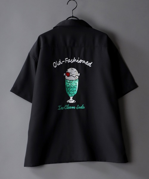 SITRY(シトリー)の「Back stitch Regular collar shirt/バックステッチ レギュラーカラー 半袖シャツ(シャツ/ブラウス・メンズ・ホワイト/ブラック系その他6/ブラック系その他4/ブラック系その他5/ブラック系その他2/ブラック系その他3/ホワイト系その他2/ベージュ系その他/グリーン系その他/ホワイト系その他/ブラック系その他/グリーン/ベージュ/ブラック・LL/M/L)」の5枚目の写真
