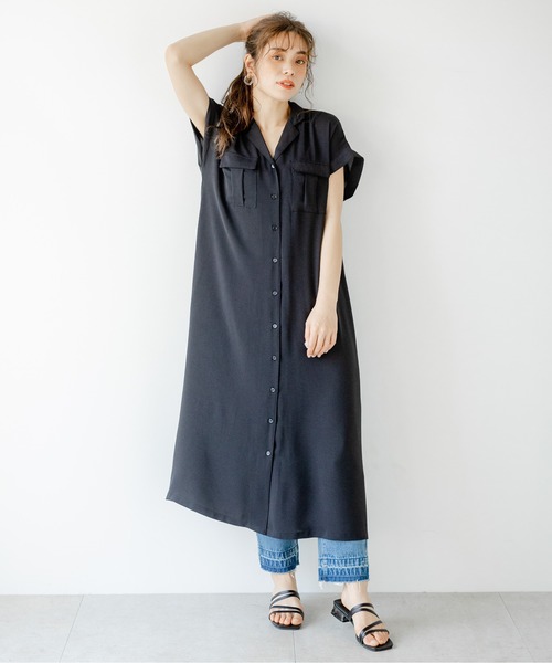 サファリシャツワンピース ワンピース Triangle Palette トライアングルパレット のファッション通販 Zozotown