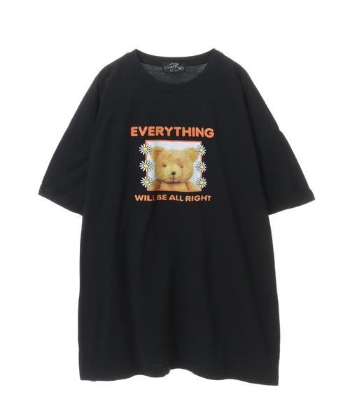 Candy Stripper（キャンディストリッパー）の「WILL BE ALL RIGHT BIG BIG Tシャツ（Tシャツ/カットソー・レディース・オフホワイト/ライトブルー/ブラック・2）」の3枚目の写真