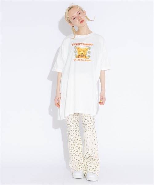 Candy Stripper（キャンディストリッパー）の「WILL BE ALL RIGHT BIG BIG Tシャツ（Tシャツ/カットソー・レディース・オフホワイト/ライトブルー/ブラック・2）」の8枚目の写真