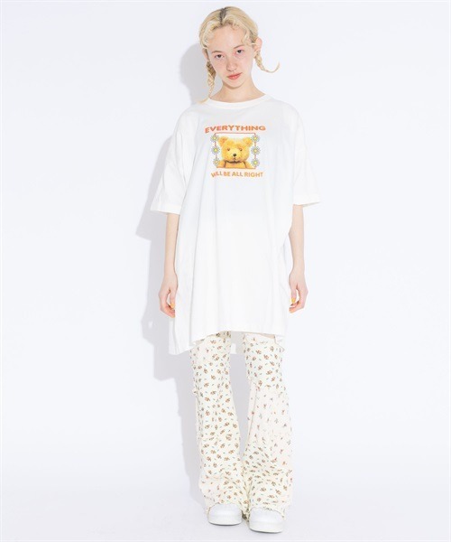 Candy Stripper（キャンディストリッパー）の「WILL BE ALL RIGHT BIG BIG Tシャツ（Tシャツ/カットソー・レディース・オフホワイト/ライトブルー/ブラック・2）」の7枚目の写真