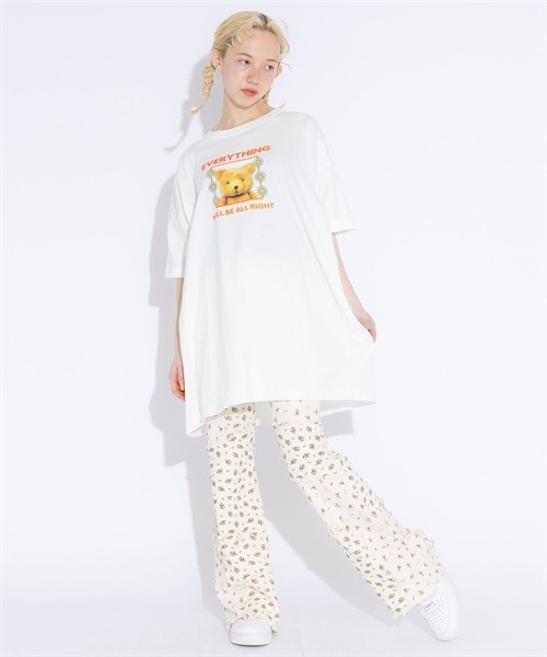 Candy Stripper（キャンディストリッパー）の「WILL BE ALL RIGHT BIG BIG Tシャツ（Tシャツ/カットソー・レディース・オフホワイト/ライトブルー/ブラック・2）」の5枚目の写真