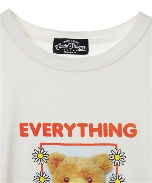 Candy Stripper（キャンディストリッパー）の「WILL BE ALL RIGHT BIG BIG Tシャツ（Tシャツ/カットソー・レディース・オフホワイト/ライトブルー/ブラック・2）」の6枚目の写真