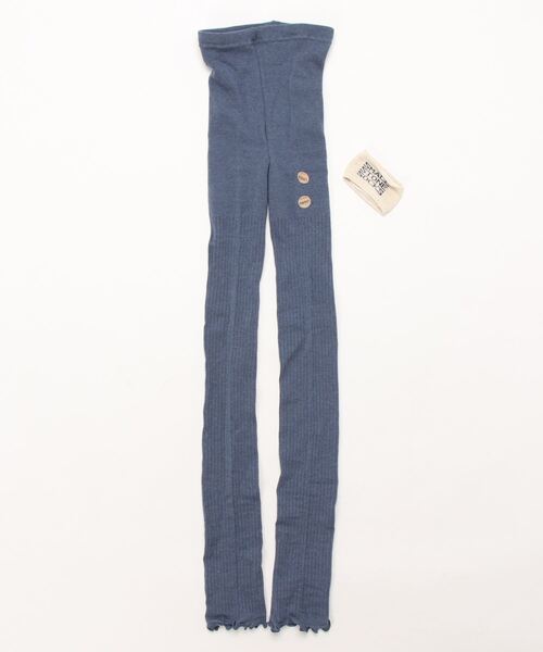 Burner（バーナー）の「【SMALL STONE】リネン混リブ調レギンスメロウ裾（レギンス/スパッツ・レディース・ネイビー/チャコールグレー/ベージュ・M-L）」の3枚目の写真