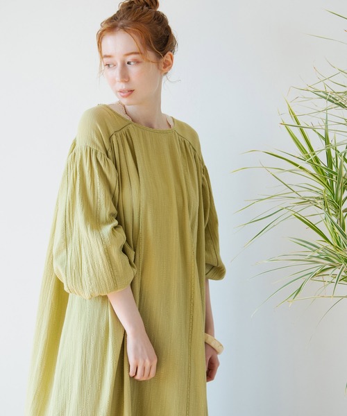 Crisp(クリスプ)の「スモックレースワンピース(ワンピース・レディース・グレー/ピンク/グリーン・FREE)」の12枚目の写真