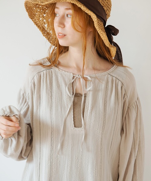 Crisp(クリスプ)の「スモックレースワンピース(ワンピース・レディース・グレー/ピンク/グリーン・FREE)」の21枚目の写真