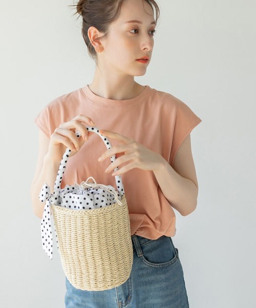 fifth（フィフス）の「ドットカゴバッグ（かごバッグ・レディース・ホワイト/ブラック・FREE）」の9枚目の写真
