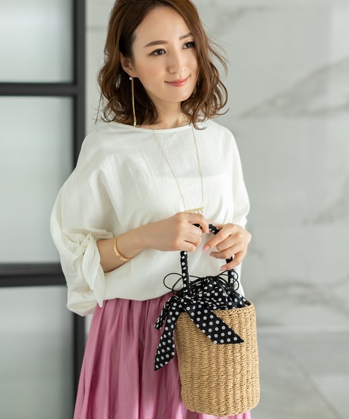fifth（フィフス）の「ドットカゴバッグ（かごバッグ・レディース・ホワイト/ブラック・FREE）」の16枚目の写真