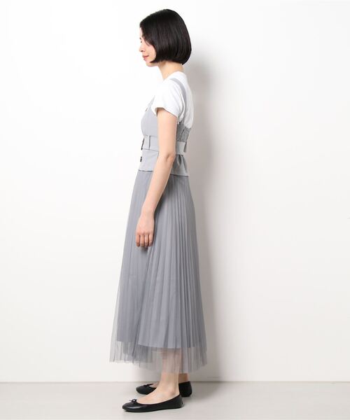 ADIRA(アディラ)の「チュールレイヤードジャンスカ(シャツワンピース・レディース・ブラック/ブルーグレー・MEDIUM)」の20枚目の写真