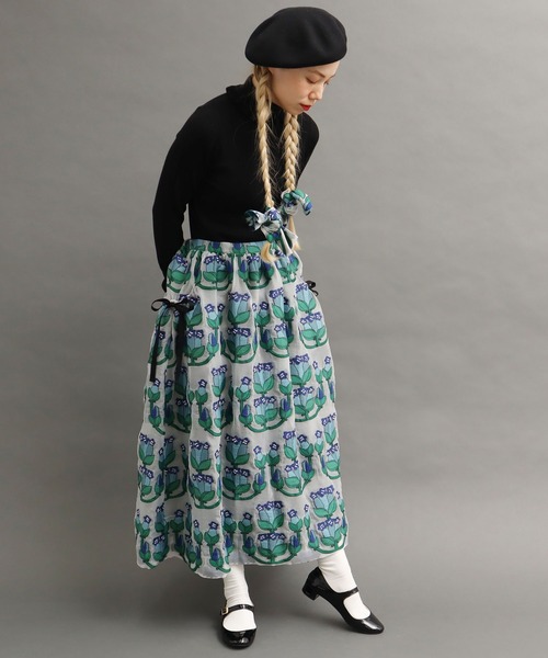 peu pres(プープレ)の「リンドウJQ SK(スカート・レディース・レッド/ブルー・FREE)」の6枚目の写真