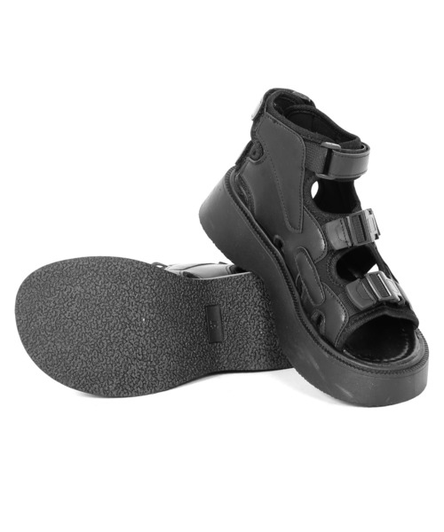 Figments（フィグメンツ）の「ベルクロアジャスターサンダル（サンダル・レディース・ブラック/ホワイト・SMALL/MEDIUM）」の15枚目の写真