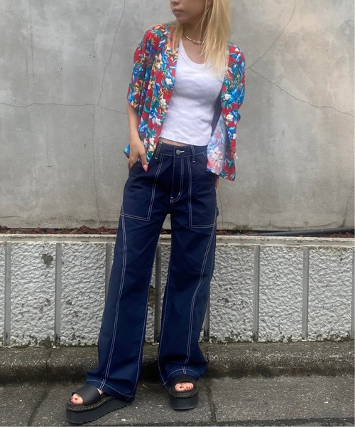 Oriens JOURNAL STANDARD（オリエンス ジャーナルスタンダード）の「ステッチカーゴパンツ（カーゴパンツ・レディース・ホワイト/ネイビー/カーキ・38/36/34）」の5枚目の写真