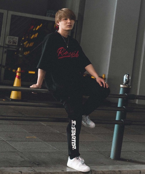 STARTER(スターター)の「RIO.REVIB×STARTER BLACKLABEL ベースボールロゴ半袖Tシャツ(Tシャツ/カットソー・メンズ・ブラック/グリーン/グレイッシュベージュ・M/L/XL)」の4枚目の写真