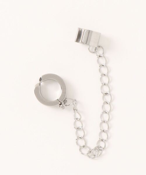 Fun & Daily（ファンアンドデイリー）の「クリップチェーンWイヤーカフ（イヤーカフ・レディース・シルバー・FREE）」の2枚目の写真